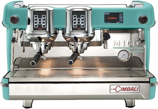 Кофемашина La Cimbali M100RE GTi Turquoise DT/2 (авт,2 гр, бирюзовый,Attiva)