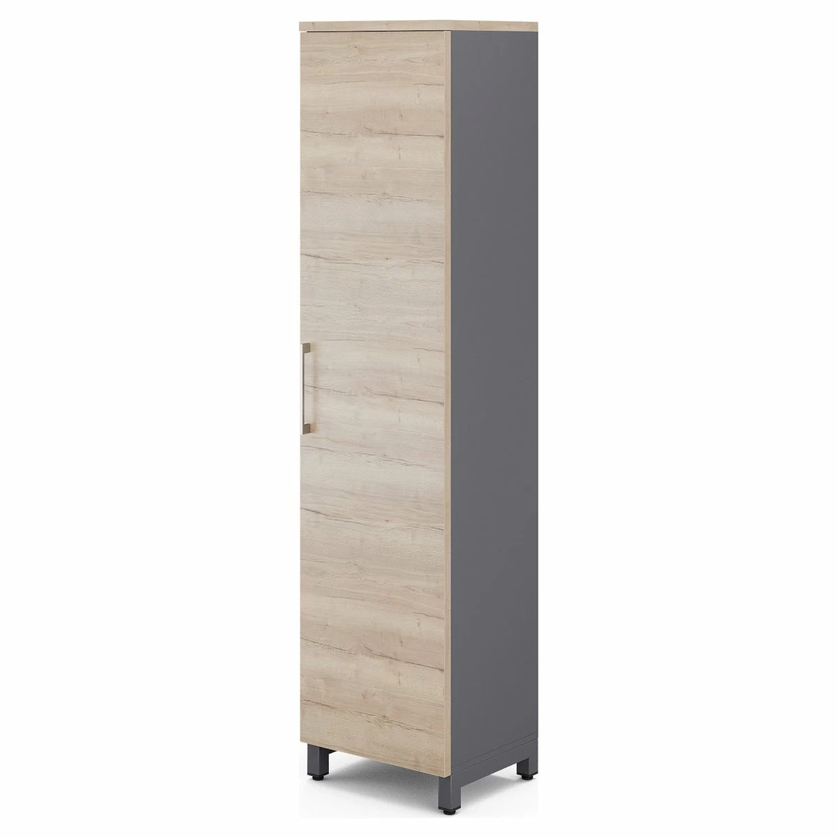 Шкаф распашной Kobor HR/5-45/60/M graphite/natural
