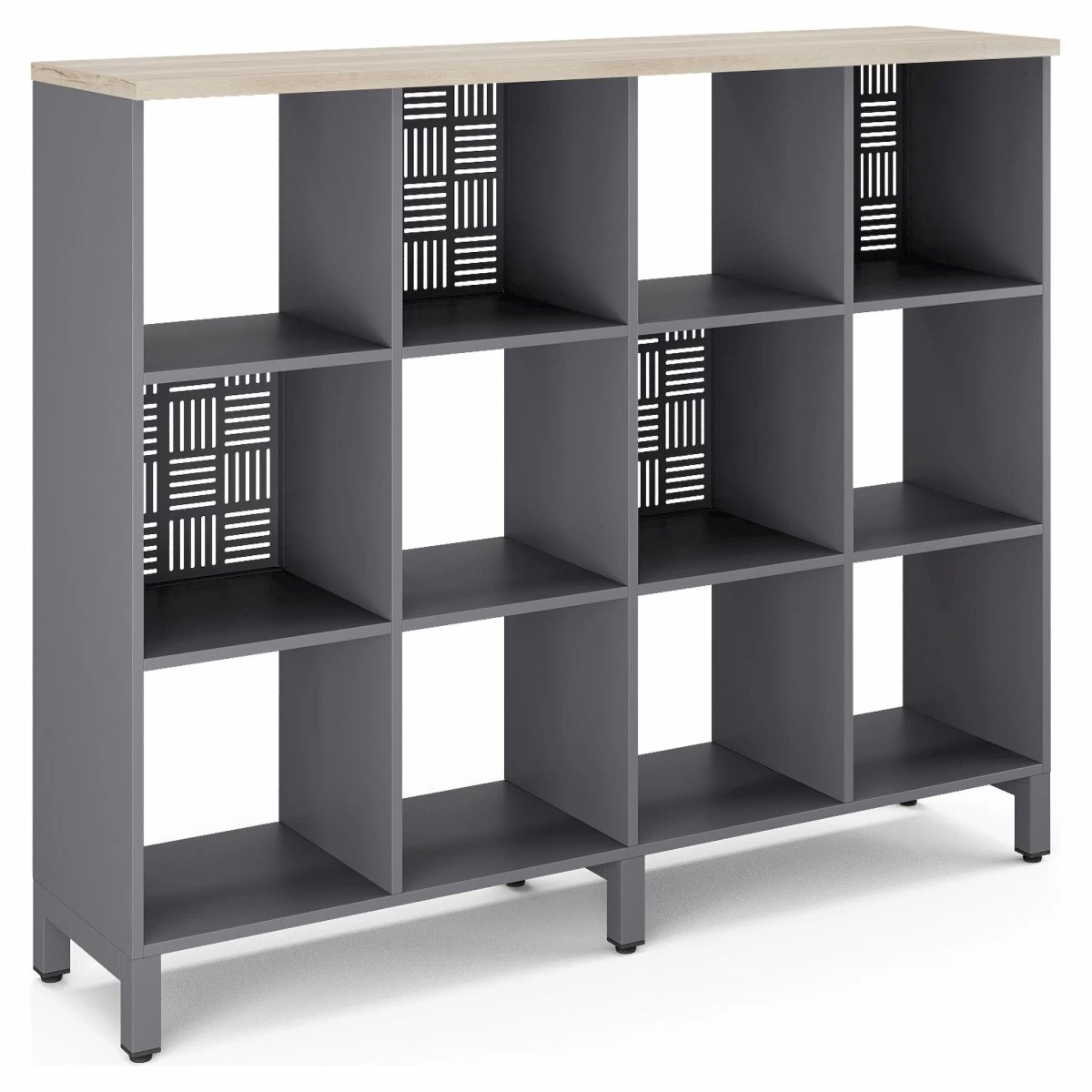 Стеллажная система Kobor SQ-3Х4 graphite/natural