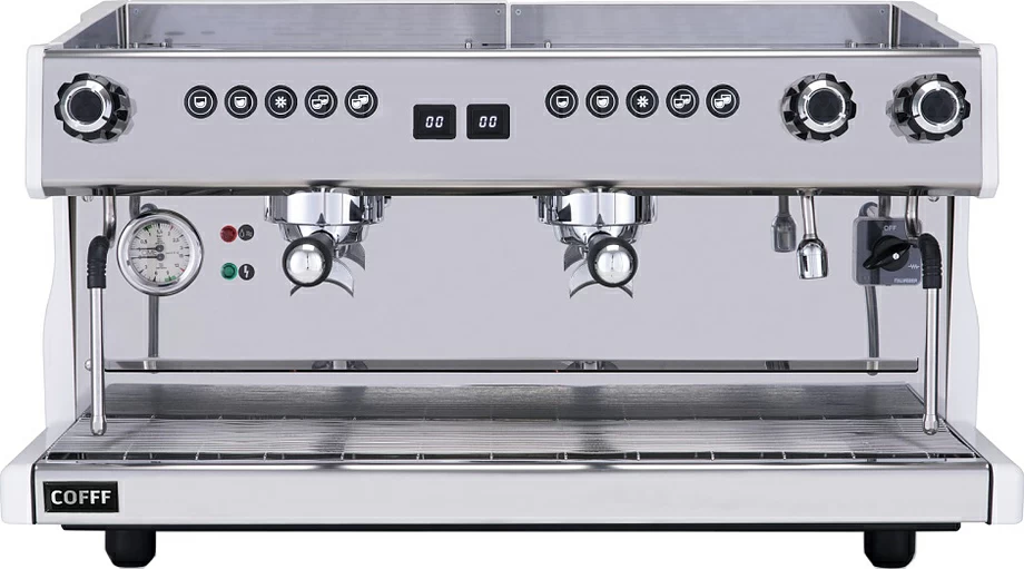 Кофемашина рожковая COFFF LUNA 2 GR A, 2 группы, автомат, белая