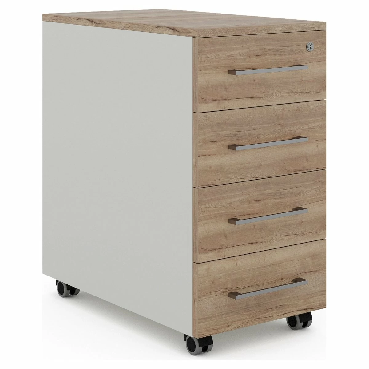 Тумба мобильная Kobor TM4-40/60 white/natural