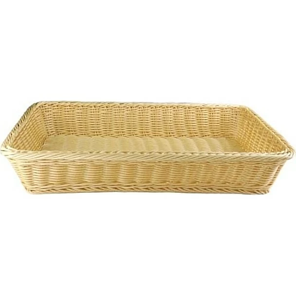 Корзина для хлеба прямоуг. 53*32*9 см. бежевая полиротанг MGProf (WBS-533209/1) /1/20/