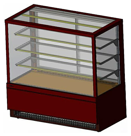 Витрина кондитерская Chilz Vete Kub Lux 130 шоколад/золотой глянец/шоколад