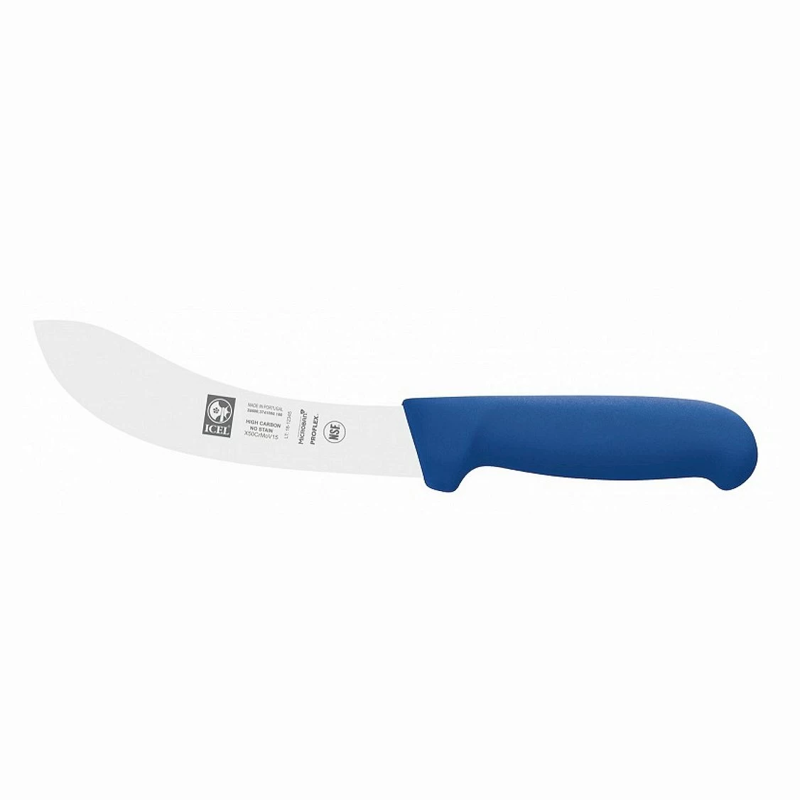Нож для снятия кожи 160/290 мм. изогнутый, синий SAFE Icel /1/6/