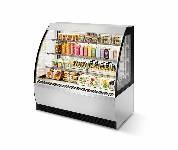 Витрина кондитерская Chilz VETE OFT 130 белый глянец/шлифованная нержавейка