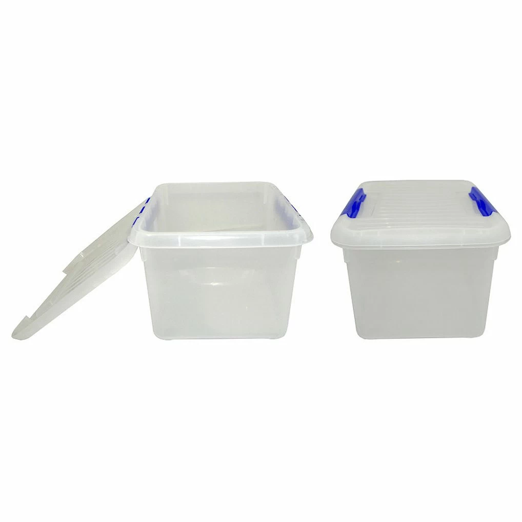 Контейнер для продуктов прямоуг. 8 л 30*23*16 см с синим зажимом MG /1/10/