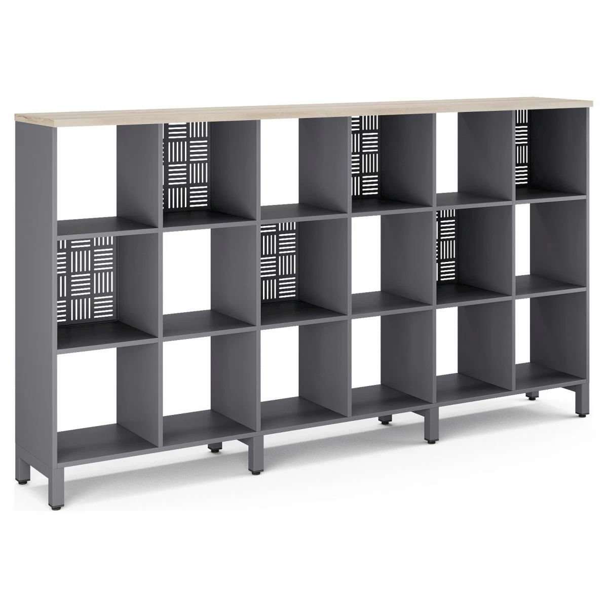 Стеллажная система Kobor SQ-3Х6 graphite/natural