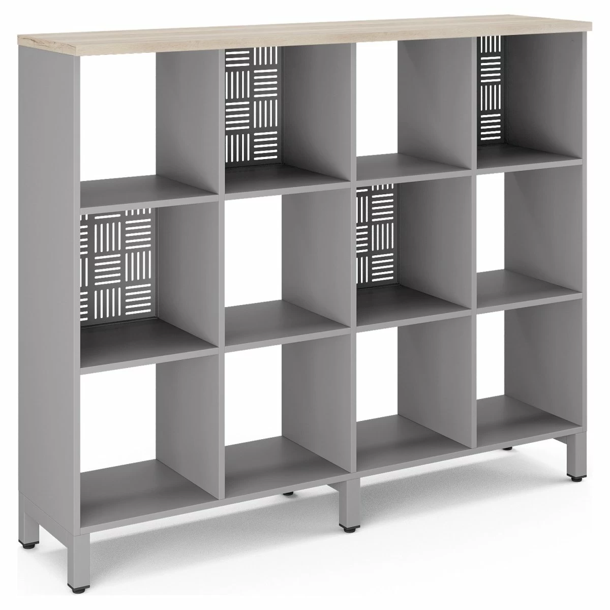 Стеллажная система Kobor SQ-3Х4 aluminum/natural