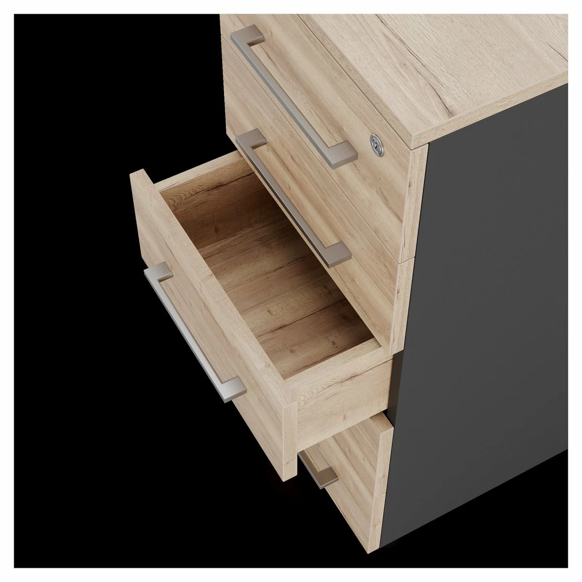 Тумба приставная Kobor TS5-40/60 black/natural