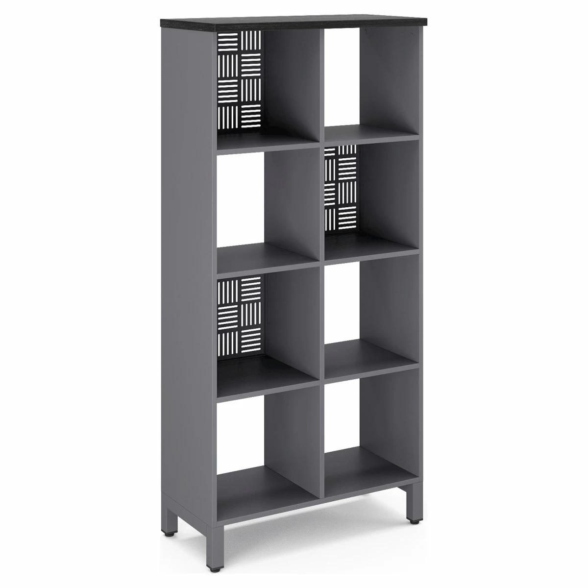 Стеллажная система Kobor SQ-4X2 graphite/wood