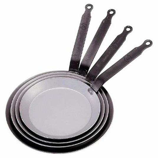 Сковорода для блинов d=18 см. белая сталь Carbone Steel (индукция) De Buyer /1/5/