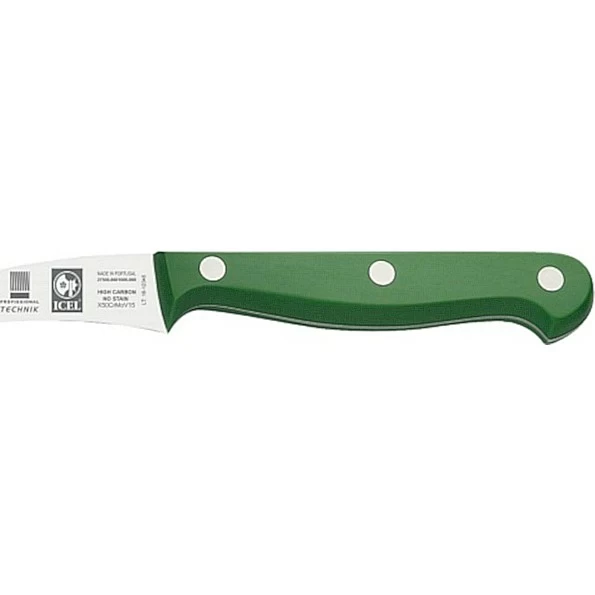 Нож для чистки овощей 60/165 мм. зеленый TECHNIC Icel /1/