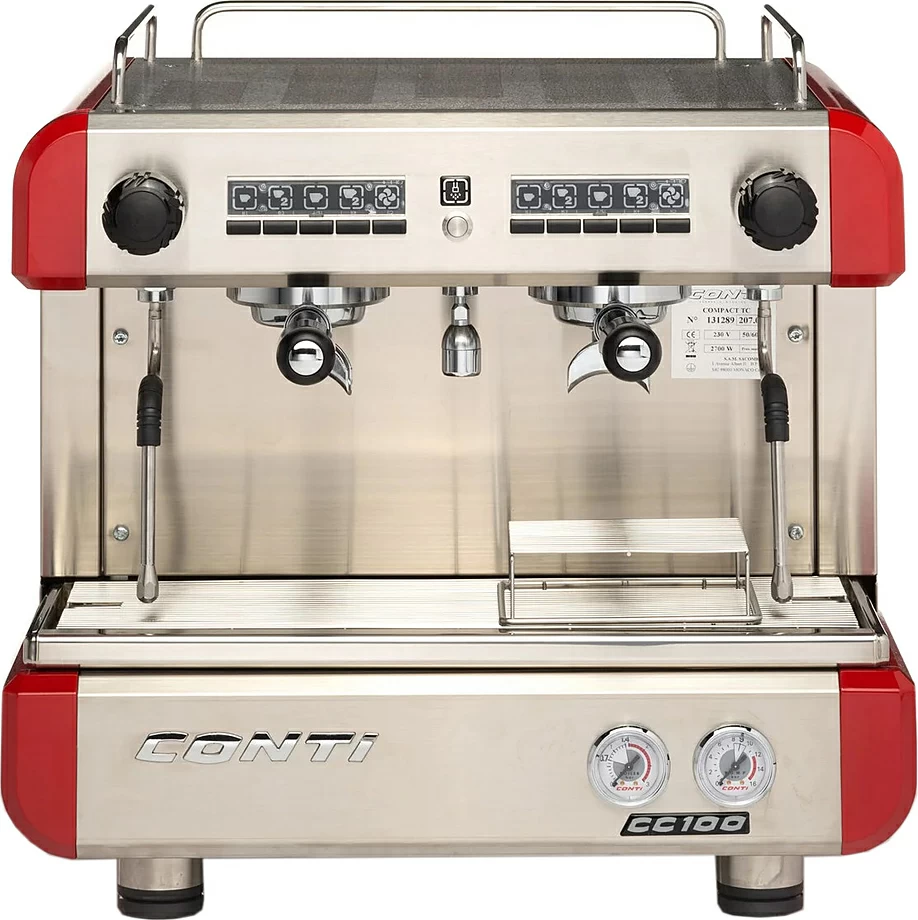 Кофемашина CONTI CC100 Compact TC 2 группы красная