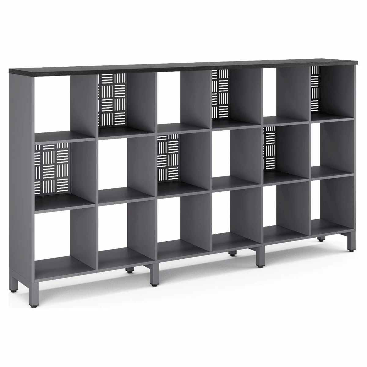 Стеллажная система Kobor SQ-3Х6 graphite/wood