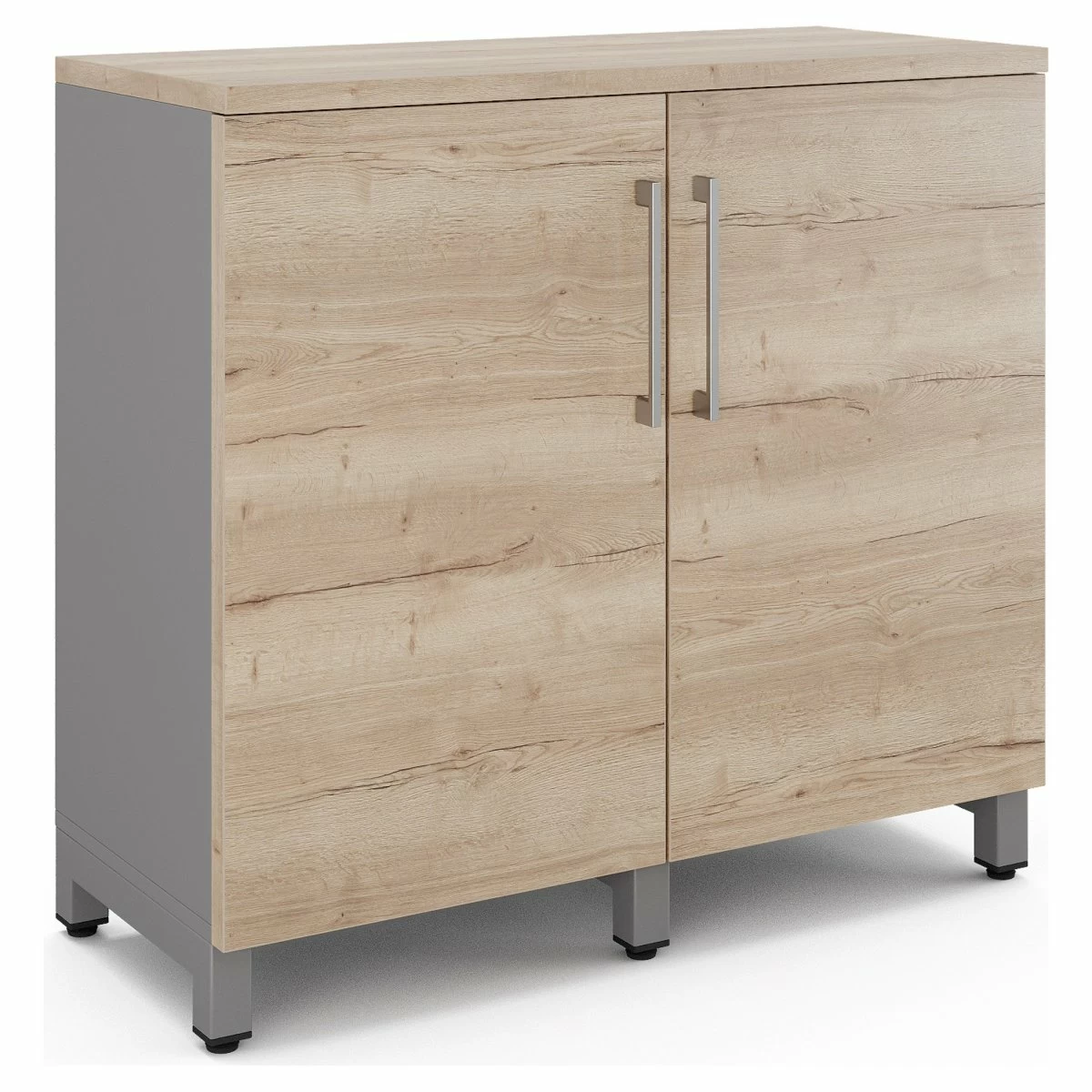 Шкаф распашной Kobor HR/2-90/60/M aluminum/natural