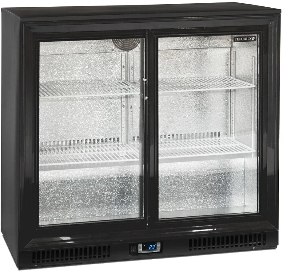 Шкаф холодильный со стеклом Tefcold DB201S черный