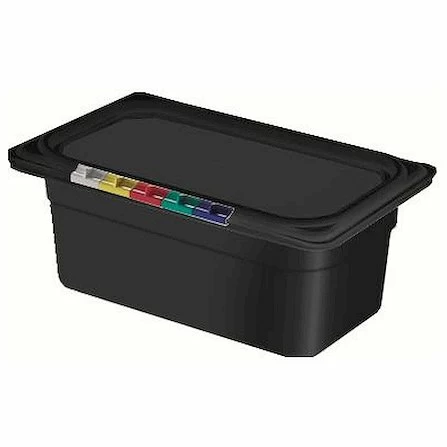Гастроемкость 1/4 h=100 п/п черная Рс /1/24/