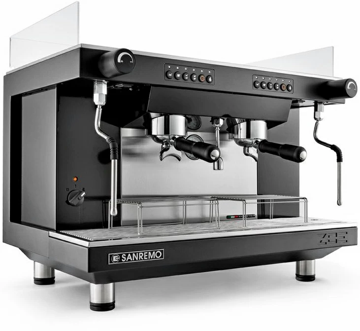 Кофемашина Sanremo Zoe SED 2Gr, автоматическая, бело-чёрная