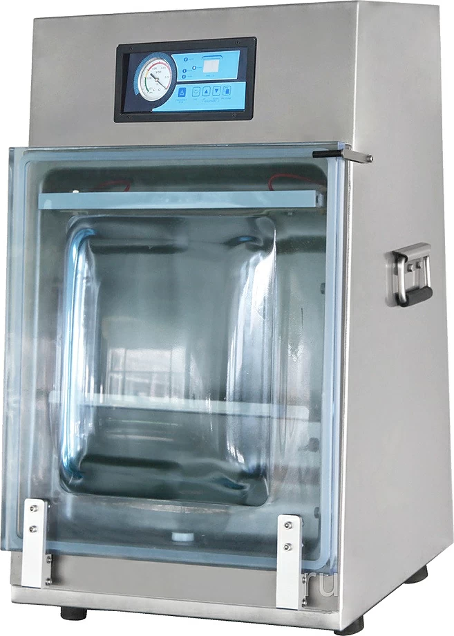 Вертикальный вакуумный упаковщик Hualian Machinery HVV-410T/1A