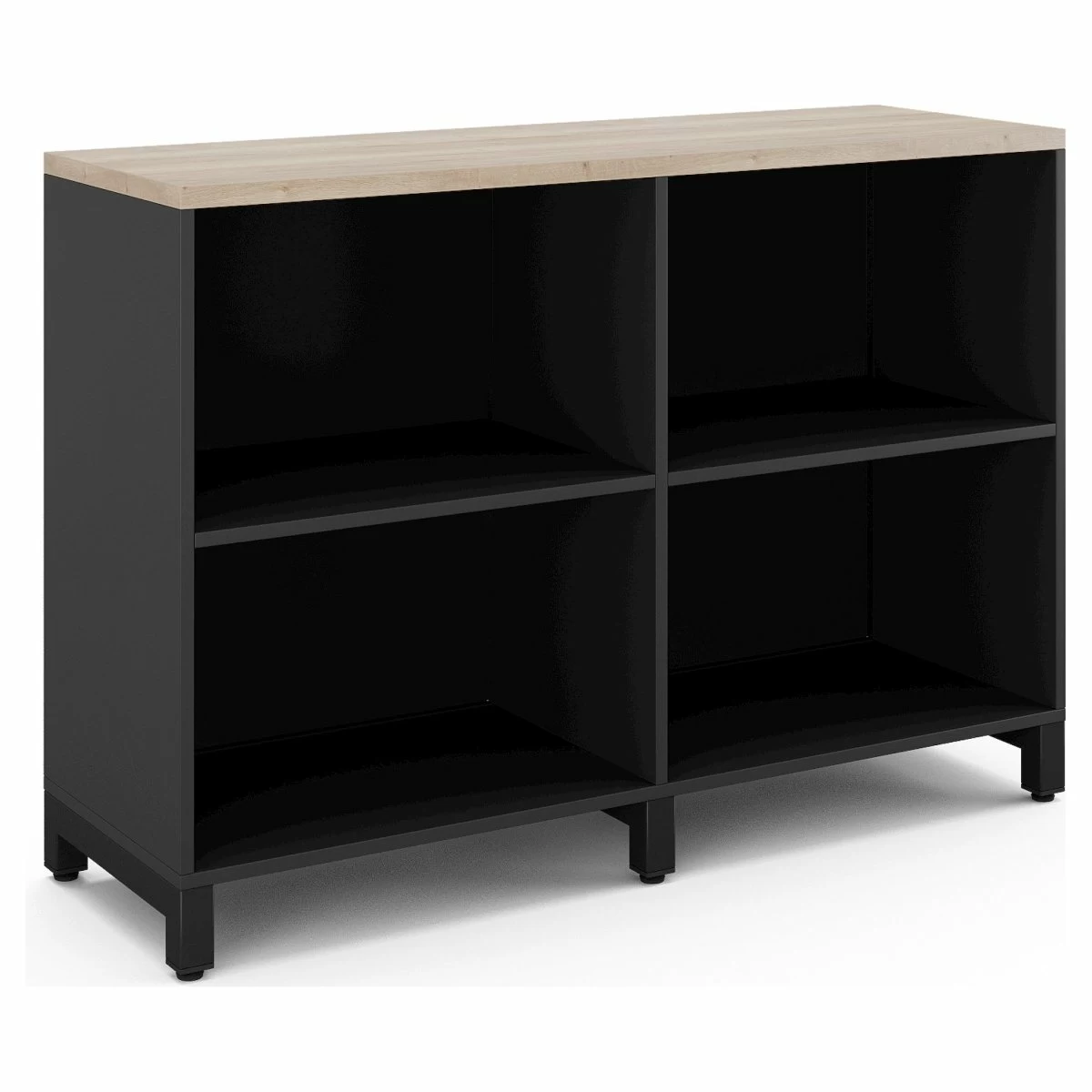 Шкаф открытый Kobor HO/2-120/40/M black/natural