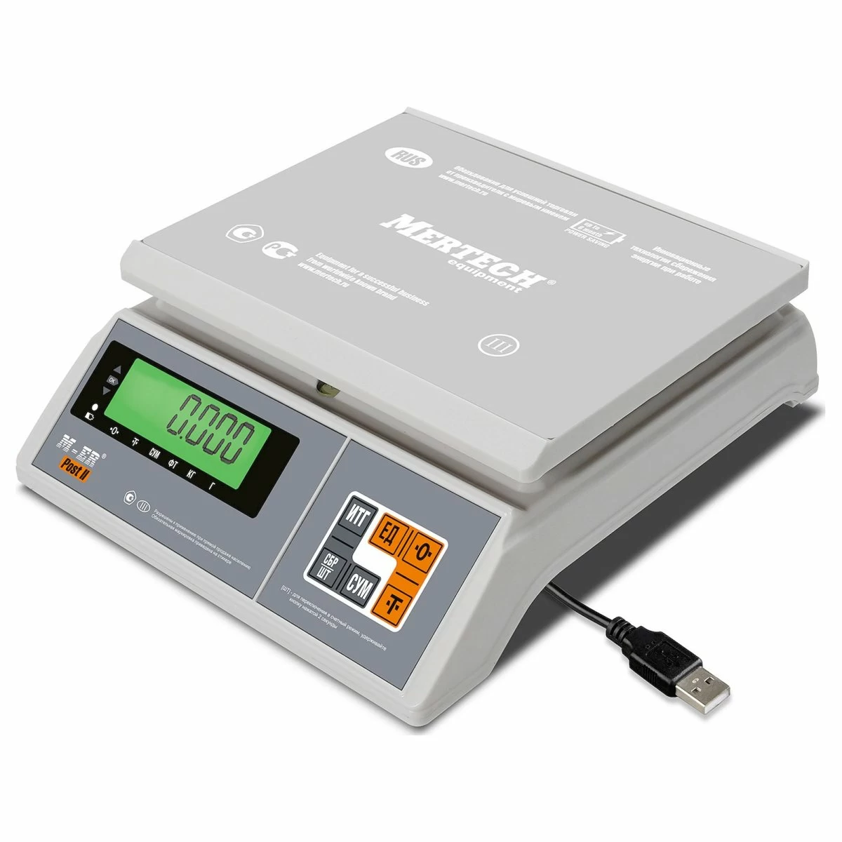 Весы порционные Mertech M-ER 326AFU-32.1 LCD с USB(COM)