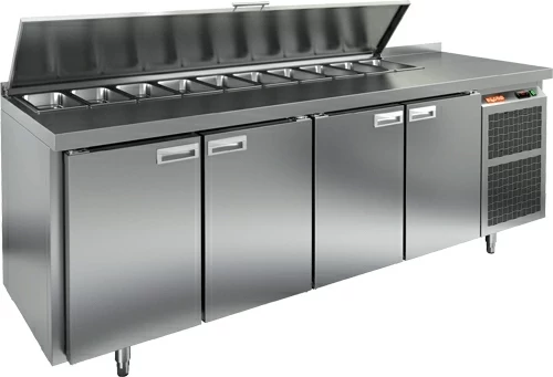 Стол охлаждаемый для салатов HICOLD SL1-1111GN (1/3) с крышкой