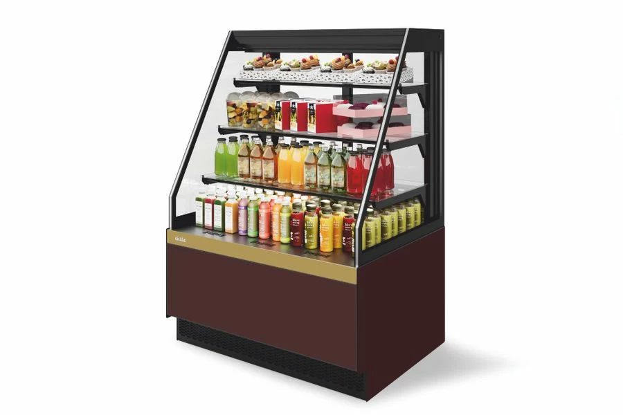 Витрина кондитерская Chilz Vete II kub OFT 90, Шоколад/Золотой глянец (T1036.V1036.BN23219)