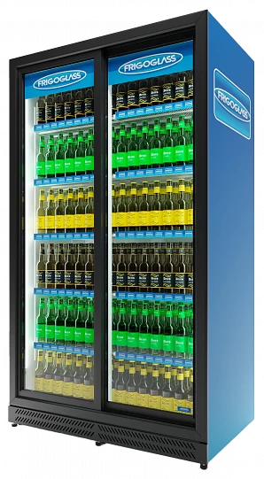 Холодильный шкаф Frigoglass Super 16 FFSD (сер.корпус,бел.кабинет,сер.рамка дв.,2Led,5полок,5ЦД)