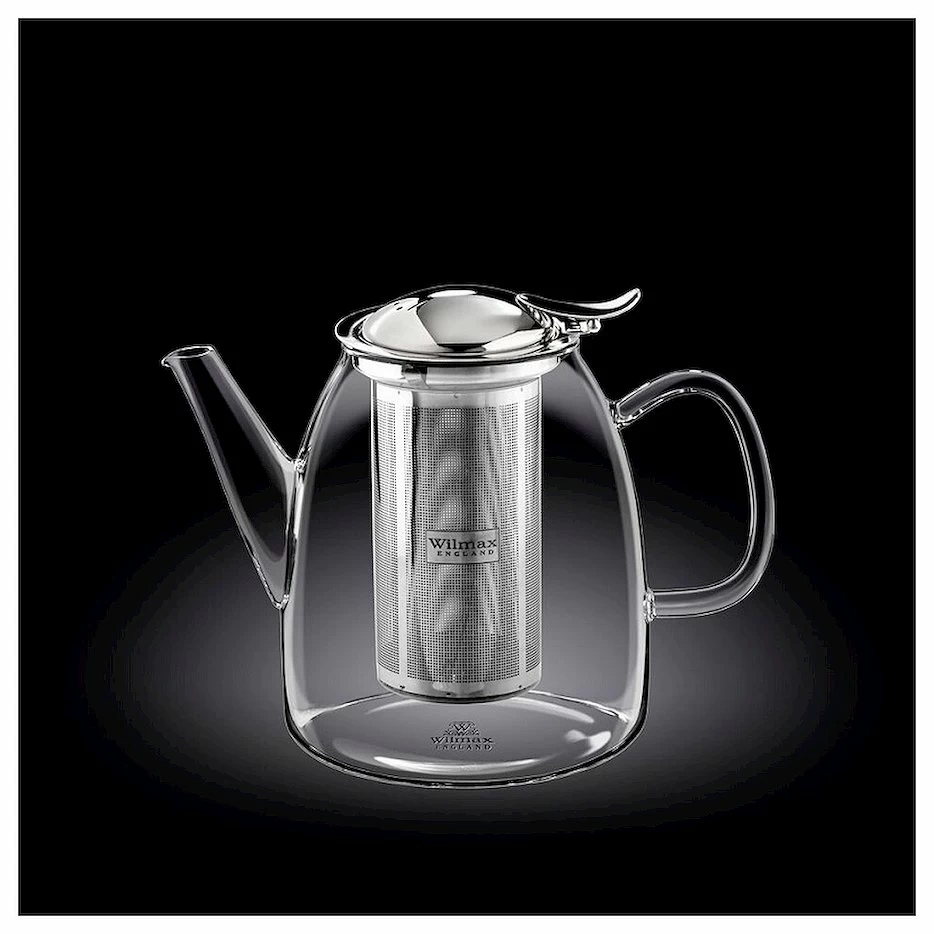 Чайник заварочный 950 мл, с откидной крышкой и колбой нерж. Thermo Glass Wilmax /1/18/