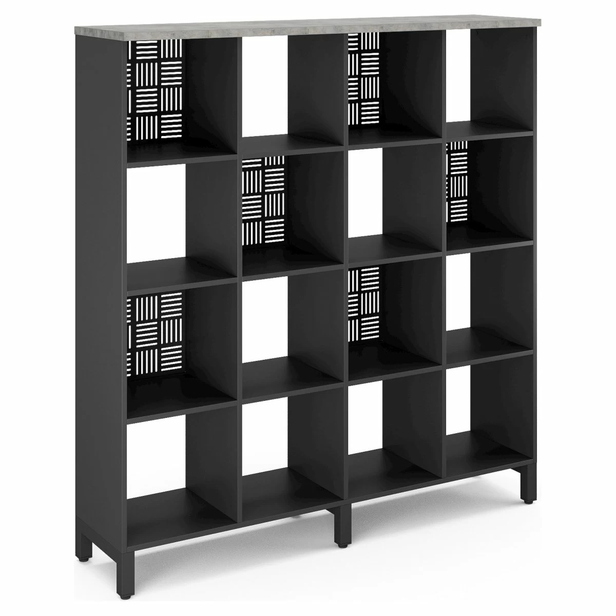 Стеллажная система Kobor SQ-4X4 black/chicago