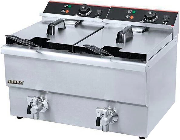 Фритюрница Airhot EF10T+10T С КРАНОМ