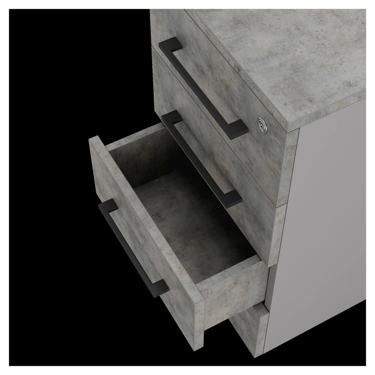 Тумба приставная Kobor TS4-40/80 aluminum/chicago
