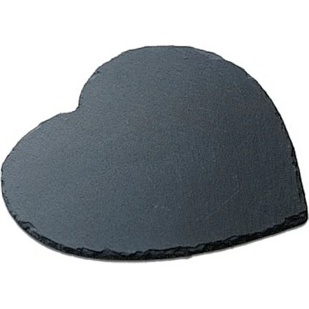 Блюдо для подачи сердце 25*25 см. черное, сланец MG /1/