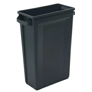 Контейнер для мусора SLIM L 50.7см w 27.2см h 75.6см 87л с ручками пластик серый TRUST 1213GY
