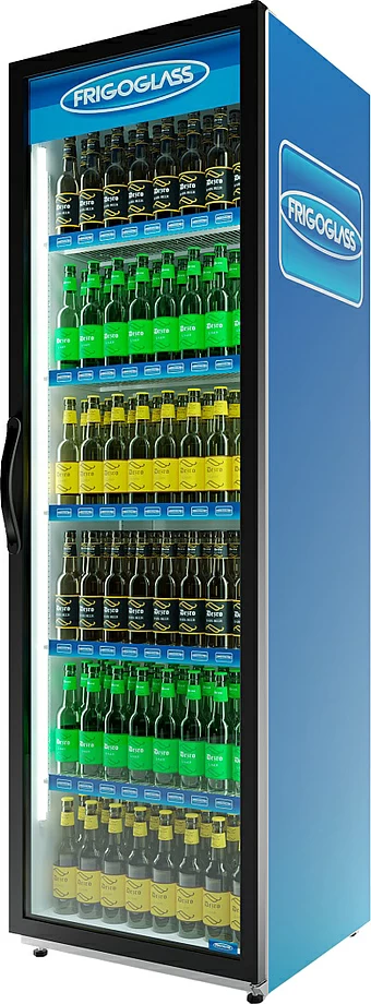 Холодильный шкаф Frigoglass Super 8 FFD (бел.корпус, бел.кабинет, черн.рамка дв., перенавес дв., 2Led, 6полок, 6цд, контроллер, откл.освещ.)