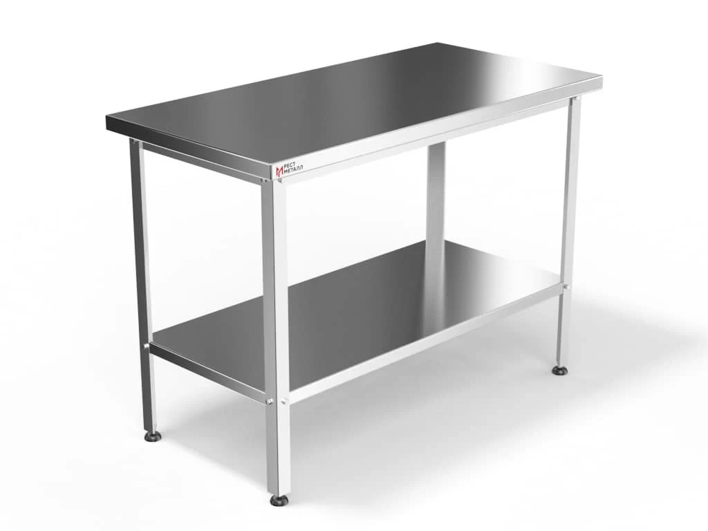 Стол производственный с полкой GPsteel СПОП-1200/600-с