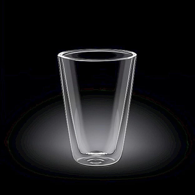 Стакан 300 мл. d=90 мм. h=130 мм. с двойными стенками Термостекло Wilmax /1/60/
