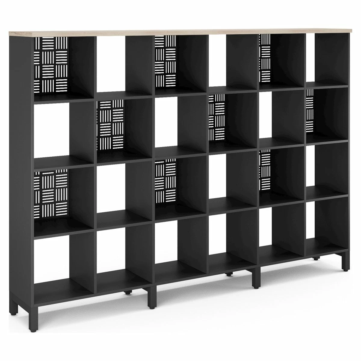 Стеллажная система Kobor SQ-4X6 black/natural