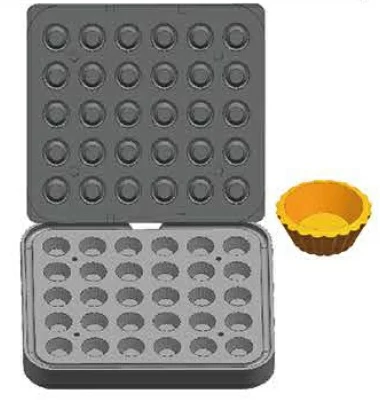 Форма для 30 круглых тарталеток Kocateq DH Tartmatic Plate 05