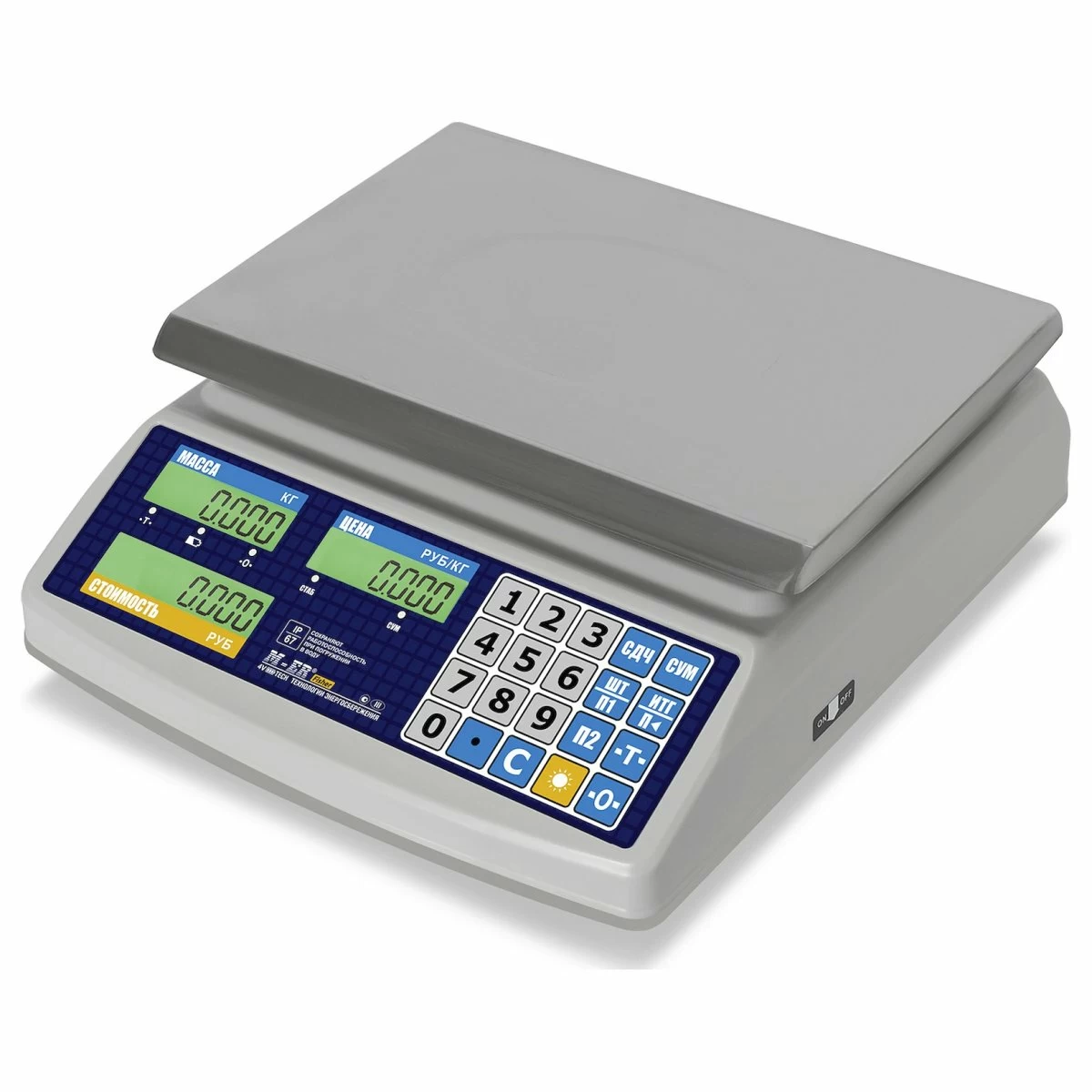 Весы торговые Mertech M-ER 329AС-15.2 IP67 LCD Fisher