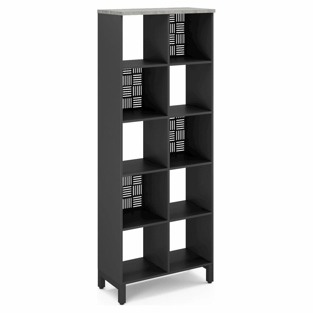 Стеллажная система Kobor SQ-5X2 black/chicago