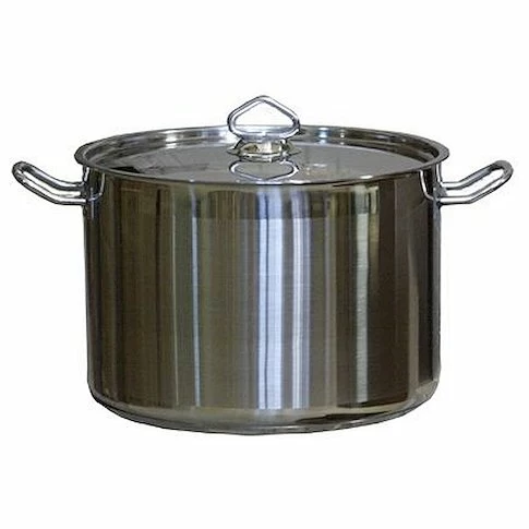 Котел 20 л. нерж. d=30 см. h=30 см. тройное дно (индукция) с крышк. MGSteel /1/