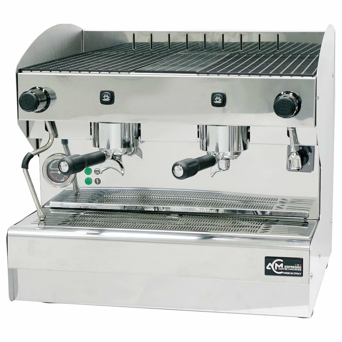 Кофемашина ACM Srl Rounder 2 GR Compatta INOX (ACMRD002CSIX) полуавтоматическая с 2 группами