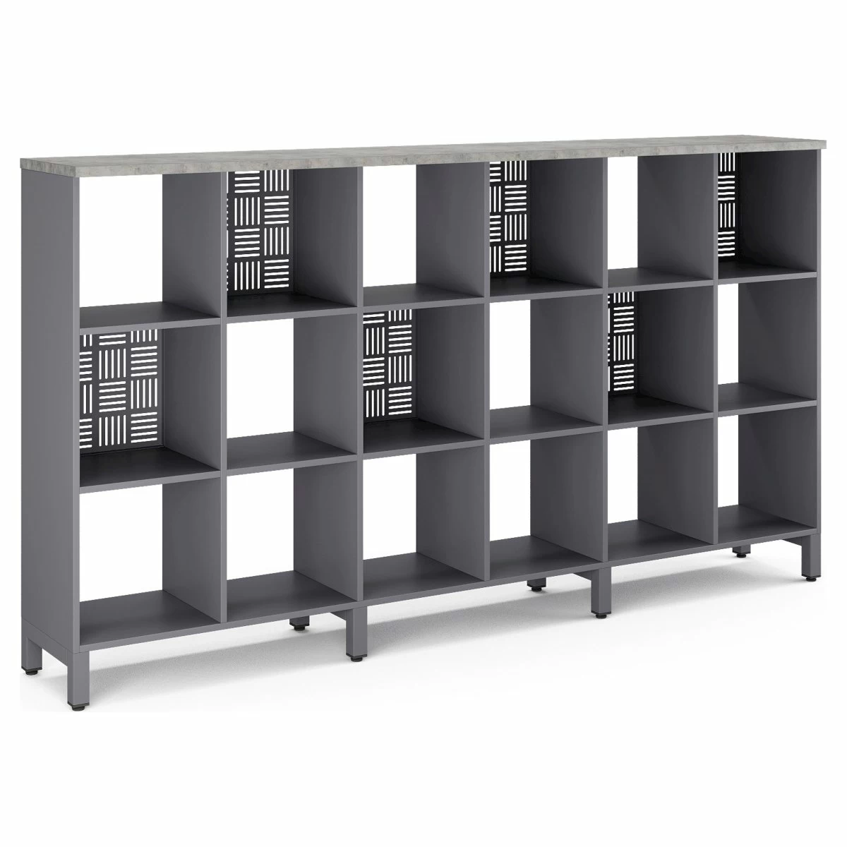 Стеллажная система Kobor SQ-3Х6 graphite/chicago