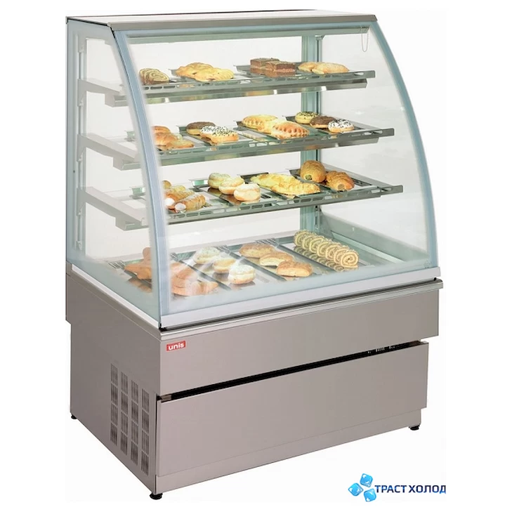 Витрина тепловая UNIS Georgia III 100 double glass, inox