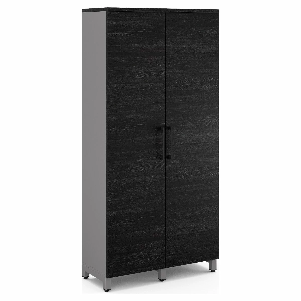 Гардероб распашной Kobor HRG-90/40/M aluminum/wood