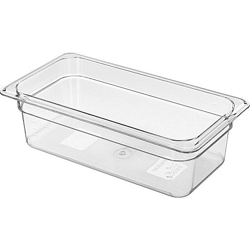 Гастроемкость 1/3 h=100 мм. 3,8 л. поликарб. прозрач. Рс /1/24/