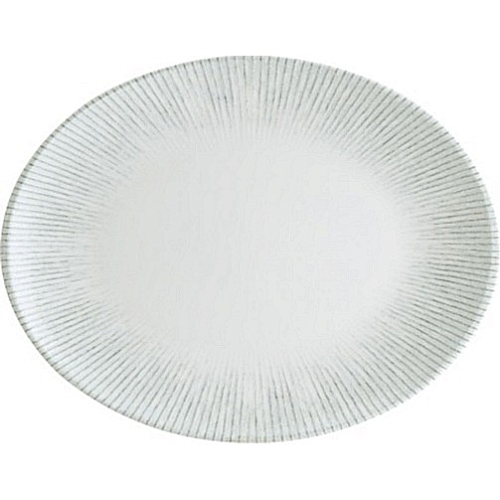 Блюдо овальное 360*280 мм. серый Ирис /1/6/