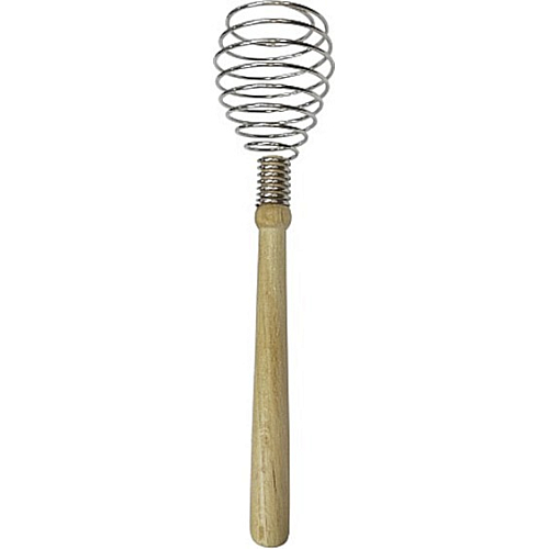 Венчик 25 см. нерж. пружина, толщина спицы 2 мм. дерев. ручка /1/