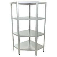 Стеллаж перфорированный угловой разборный Кобор СКПУ-6/5-90/100 (высота 1800)